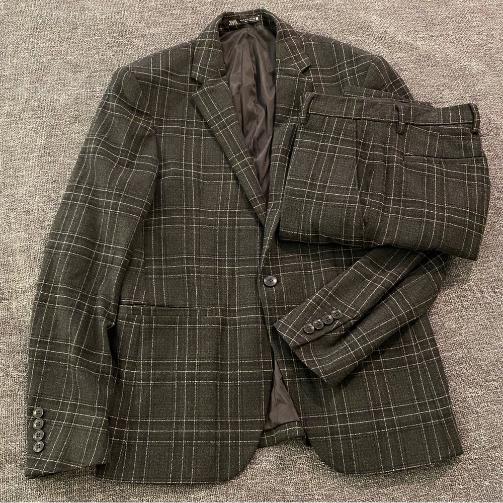 Zara Men Plaid Suit